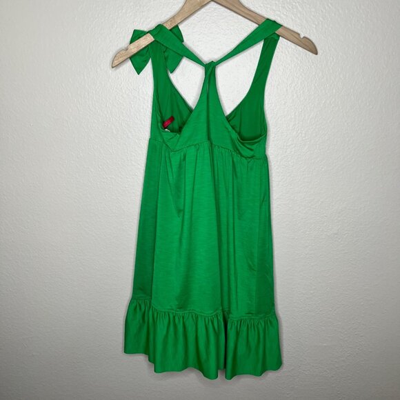 Betsey Johnson Swim Kelly Green Retro Swim Cover Dress M-L - Picture 8 of 9